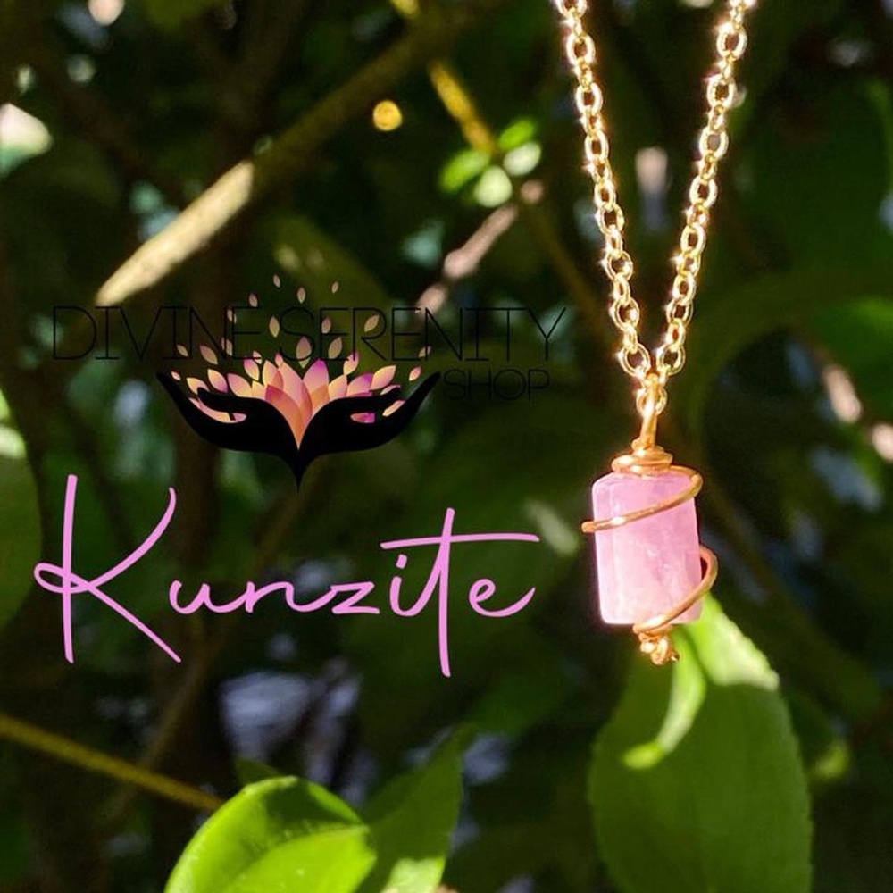 Kunzite Raw Crystal Necklace